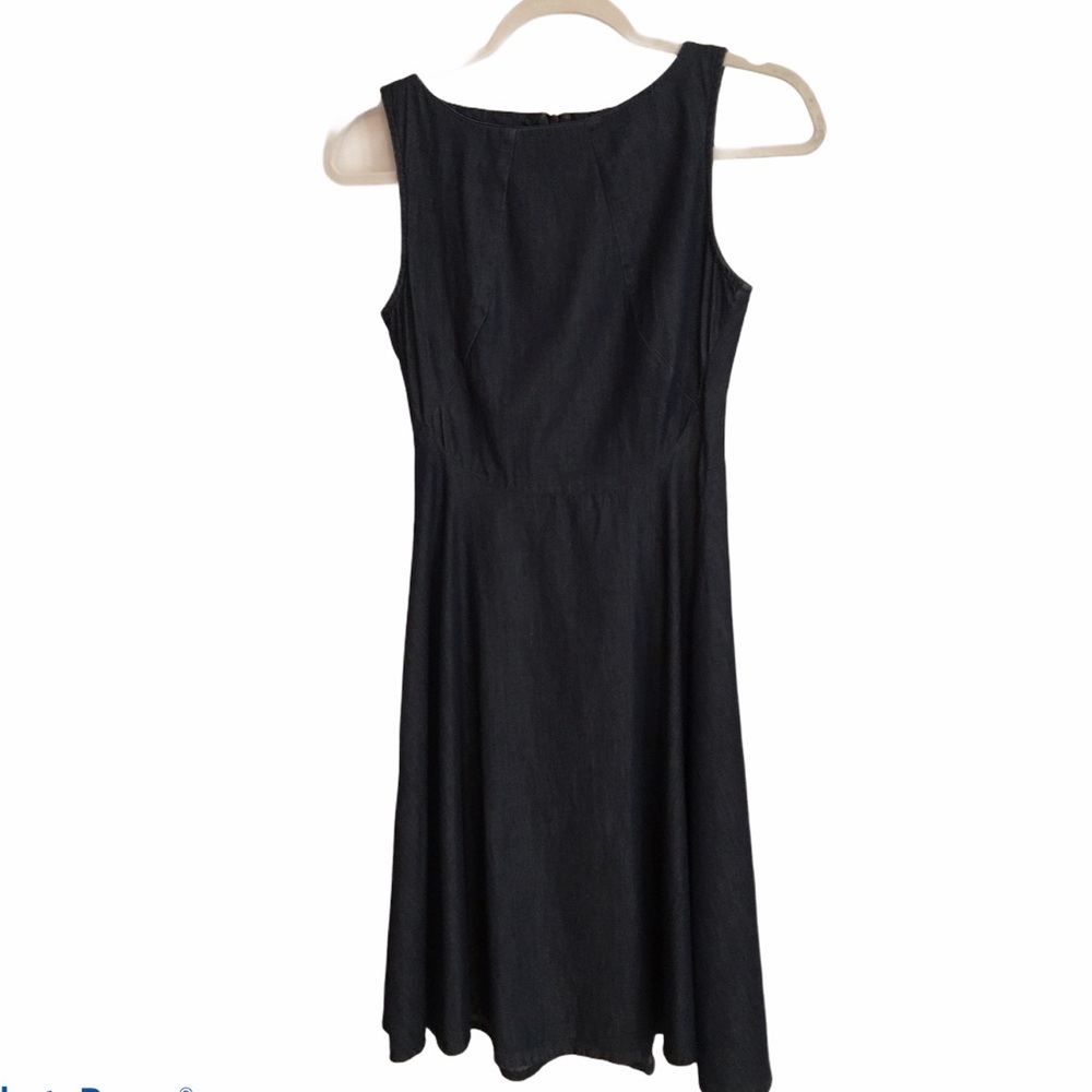 Zara Basic Dark Chambray A-Line Dress XS